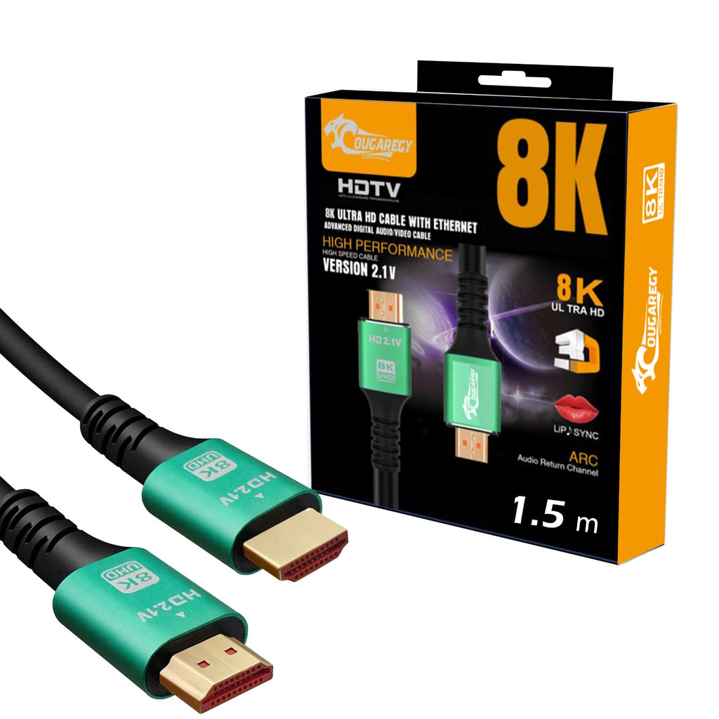 COUGAR-EGY HDMI 2.1 Braided Cable, 8K@60Hz, 48Gbps, Dynamic HDR and Dolby Vision Compatible