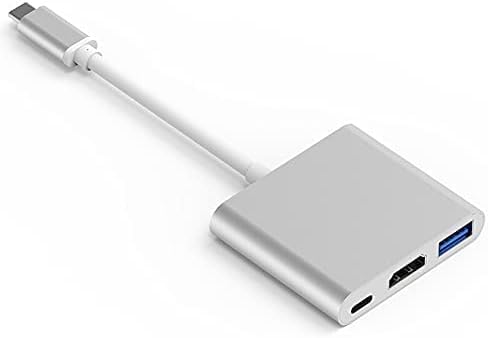 USB-C to HDMI Adapter (3 in 1) 4K USB 3.1 Multiport AV, Gray
