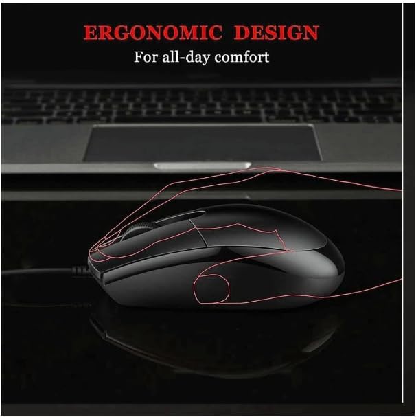 COUGAR-EGY C002 Ergonomic Wired Mouse, 1600 DPI, 6 Buttons