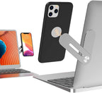 Laptop Phone Holder Slim Foldable Side Mount for Laptop & Monitor, Silver