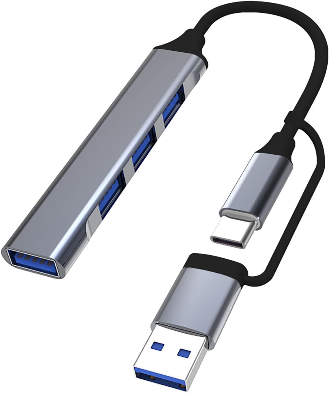(809 A+C) USB-C Hub 4-Port USB 3.0 5Gbps for Type-C Laptops & Tablets