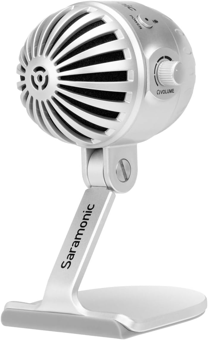 Saramonic SmartMic MTV500 USB Desktop Studio Microphone, Silver