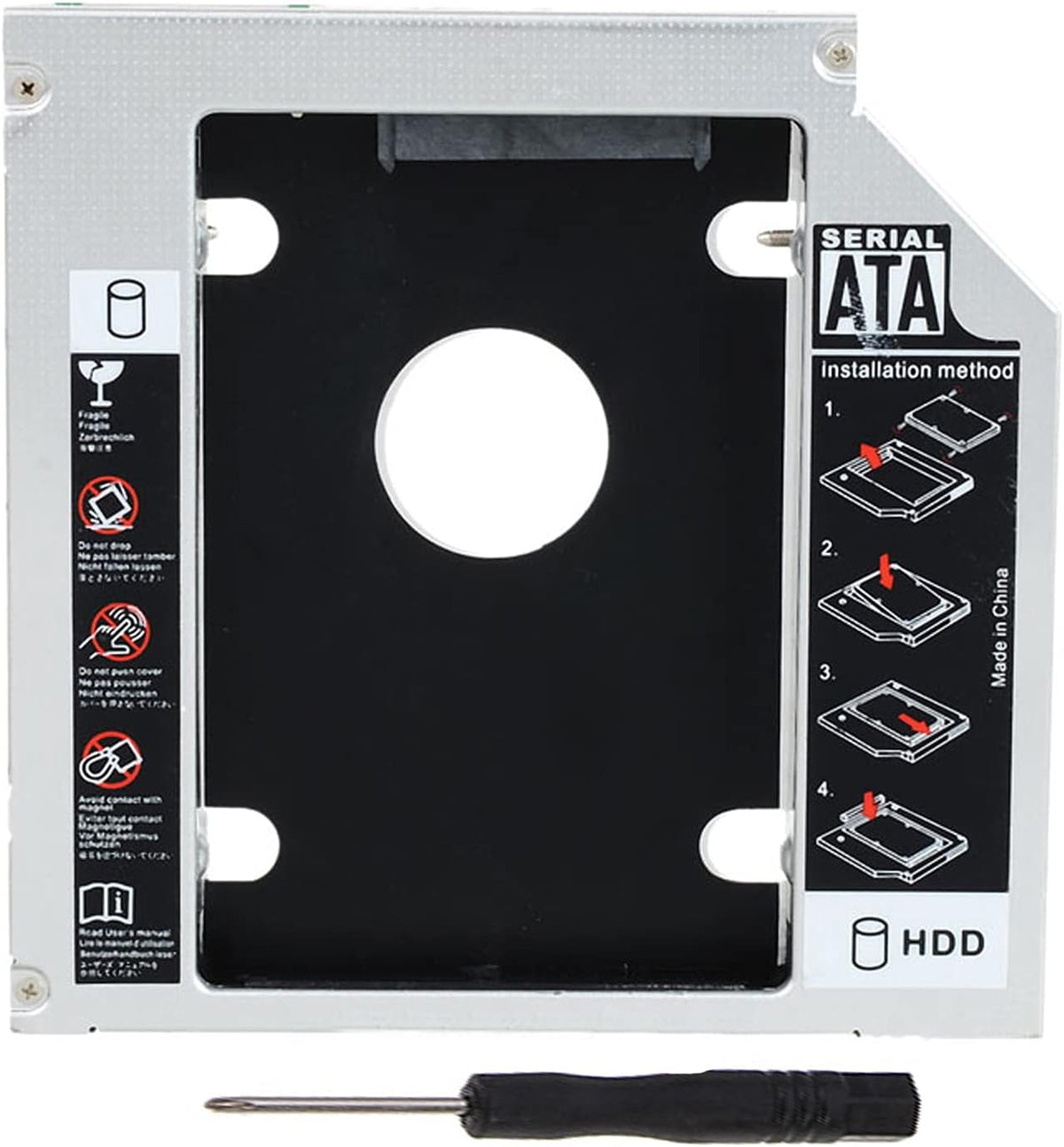 Hard Drive Caddy Tray SATA to SATA 2nd HDD/SSD Adapter