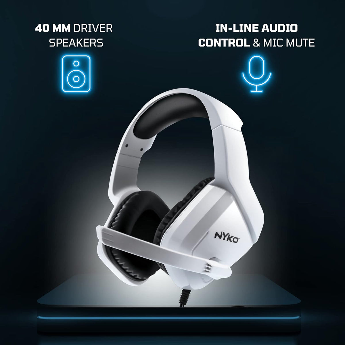 Nyko NB-4500 Closed-Back Gaming Headset — Black