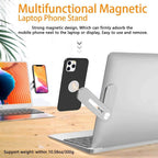 Laptop Phone Holder Slim Foldable Side Mount for Laptop & Monitor, Silver