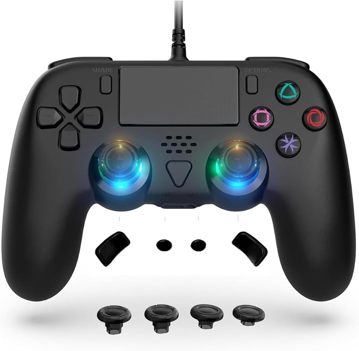 Wired Controller for PS5/PS5 Pro/Slim & PC — Advanced Back Buttons (Black)