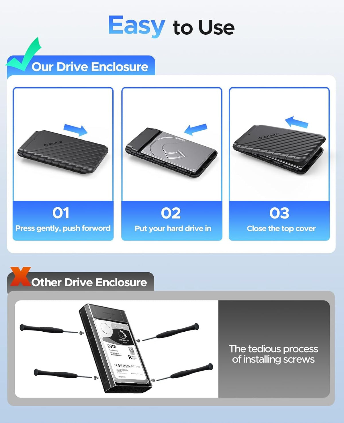 ORICO 2.5-inch USB 3.0 to SATA III Enclosure 25PW1-U3