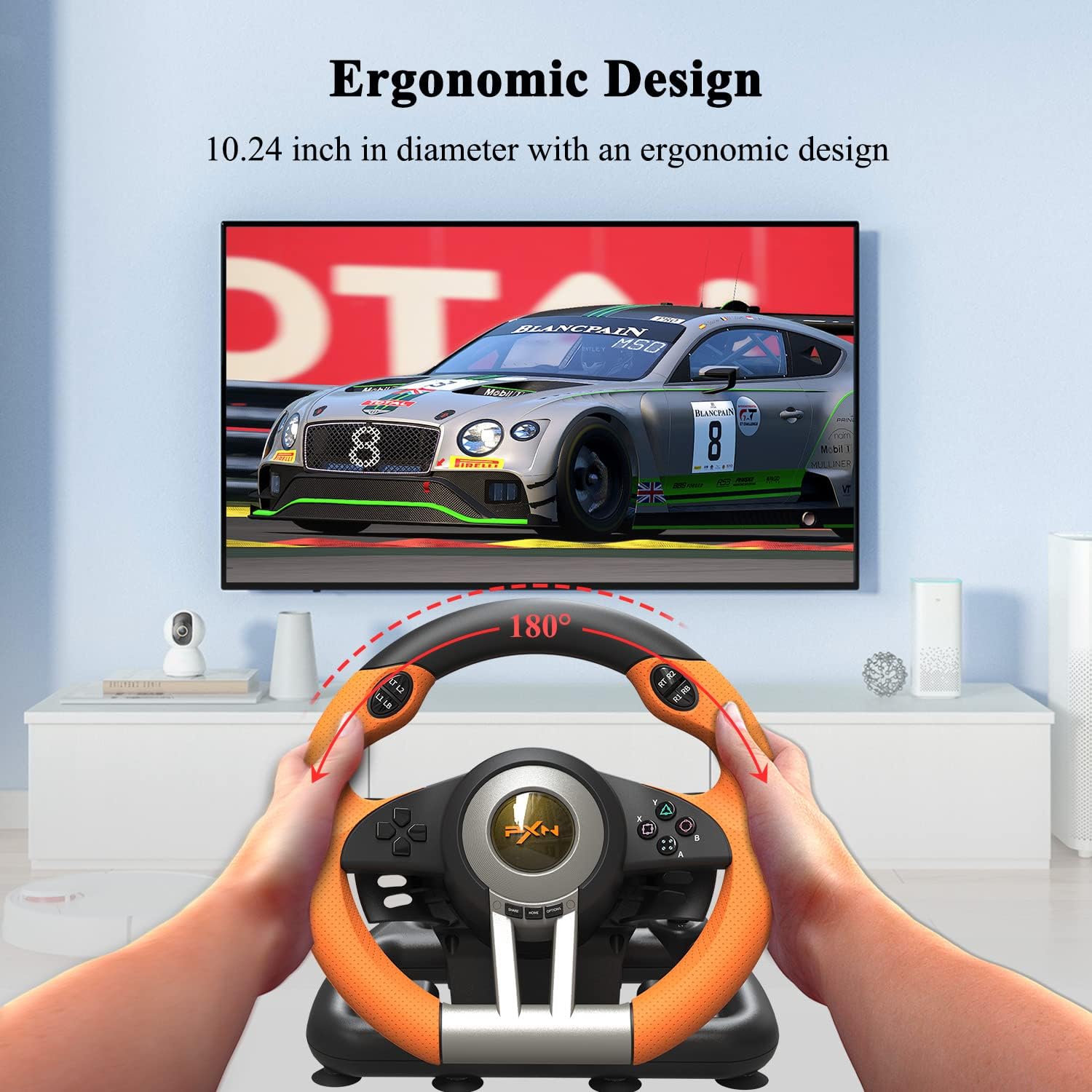PXN V3 Pro Racing Wheel (Orange)