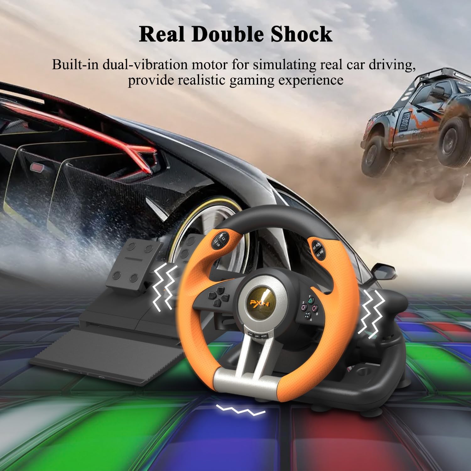 PXN V3 Pro Racing Wheel (Orange)