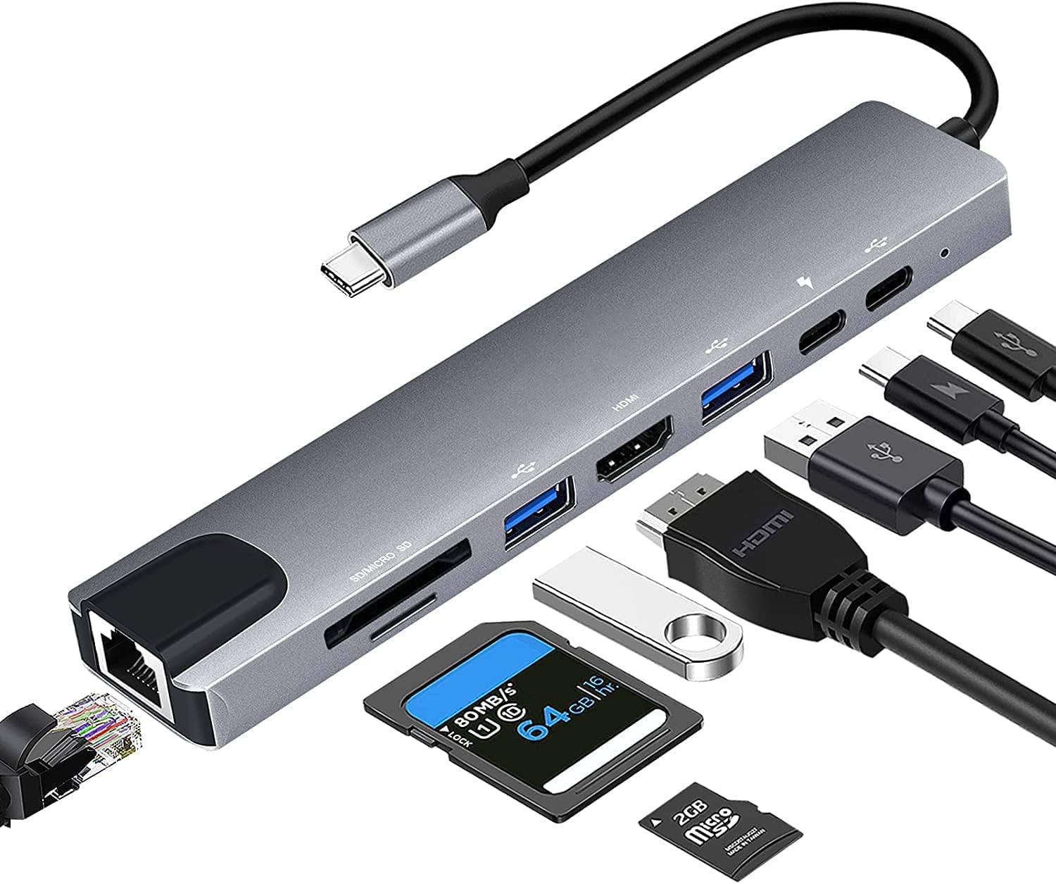 8-in-1 Type-C USB Hub