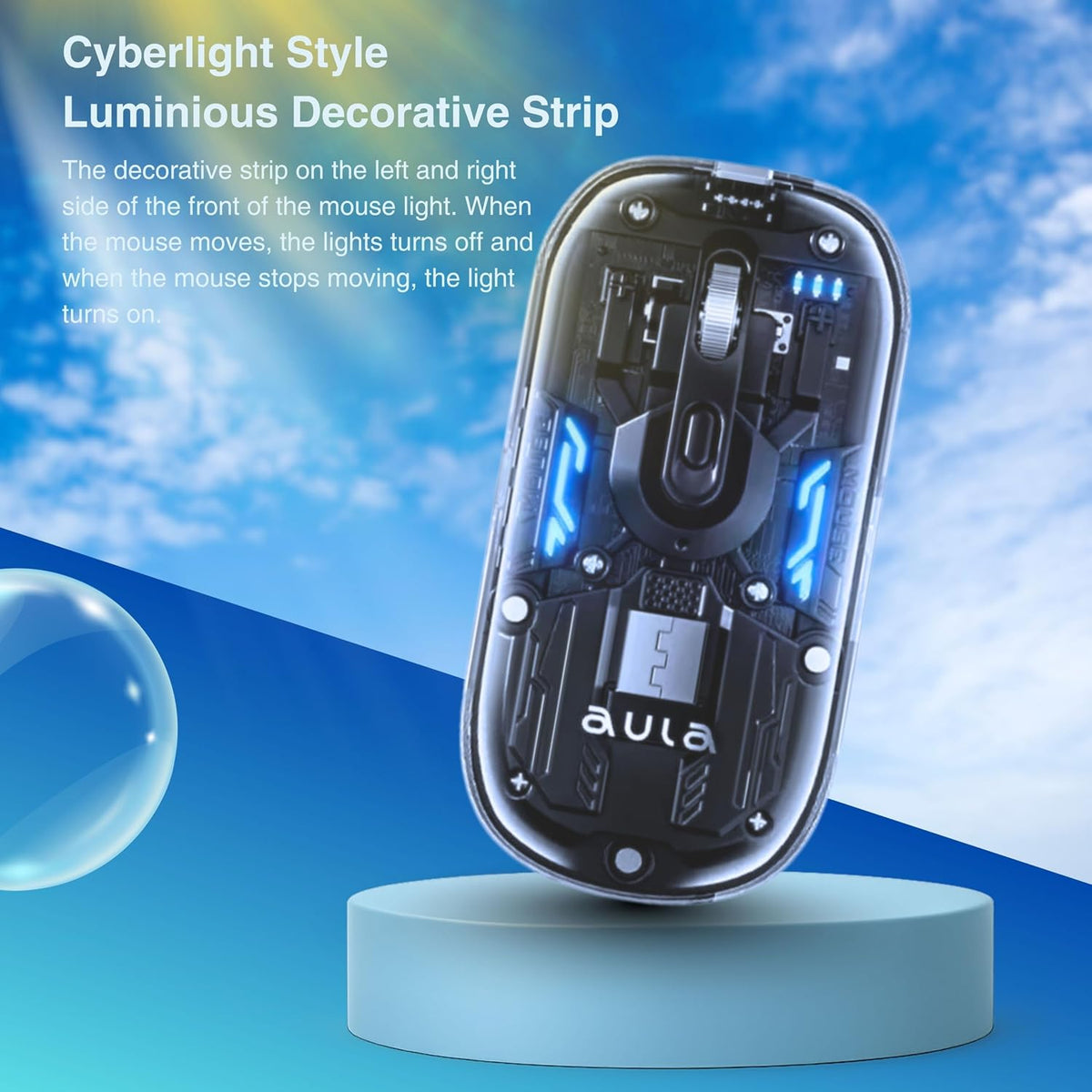 AULA AM210 Ultra Lightweight Wireless Bluetooth Gaming Mouse