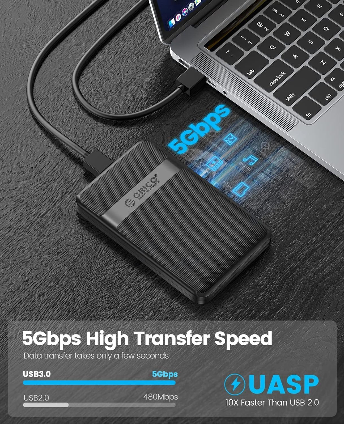 2.5" USB-C Hard Drive Enclosure USB 3.1 Gen2 (2577C3)