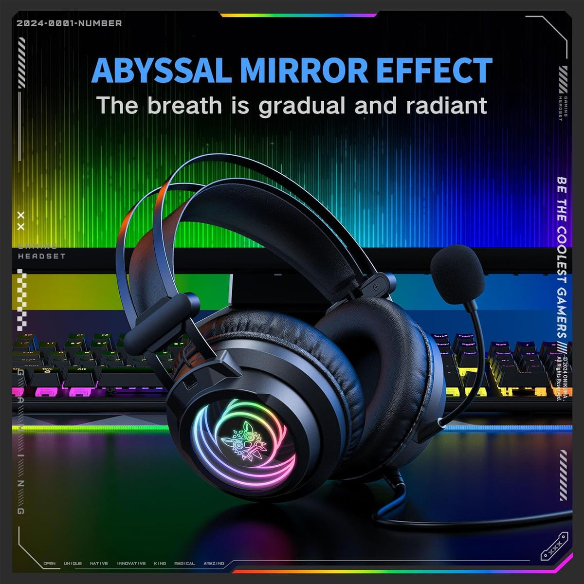 ONIKUMA X80 7.1 Surround Over-Ear Gaming Headset
