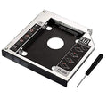 CD/DVD-ROM Optical Bay Sata Aluminum 2nd SSD HDD Caddy Case Adapter For Universal Laptop (12.7mm)