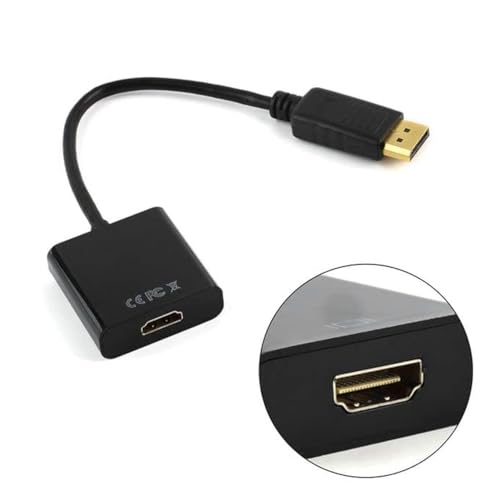 Zonic Z1012 Displayport Male To HDMI Female Converter Adapter Cable resolutions up to 1920x1200 / 1080P@60HZ For PC Laptop Black