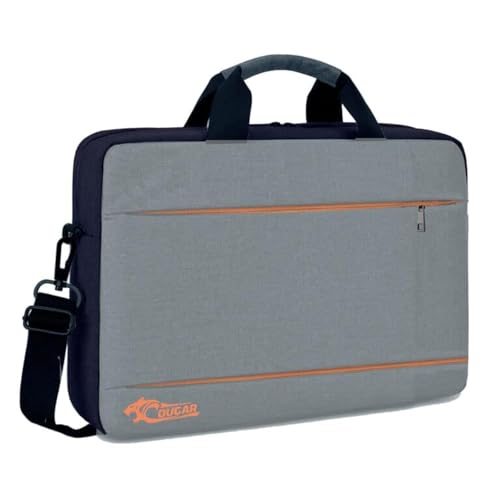 laptop & Briefcase Bag for laptop, shoulder bag for men fits up to 15.6" (015) (grey)