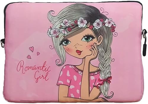 Cougar-EGY printed laptop sleeve 15.6 & 15 inch Protective Case with Zipper Carrying Bag laptop sleeve laptop sleeve laptop sleeve 15.6 & 15 inch-Tat Casual Laptop Sleeve (Cute girl (lsc10))
