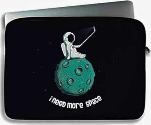 Cougar-EGY Printed Laptop Sleeve 15.6 & 15 Inch Protective Case with Zipper Carrying Bag Moon Man (lsc6)