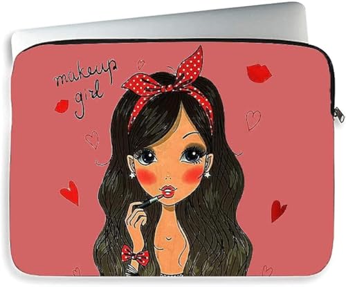 Cougar-EGY printed laptop sleeve 15.6 & 15 inch Protective Case with Zipper Carrying Bag laptop sleeve laptop sleeve laptop sleeve 15.6 & 15 inch-Tat Casual Laptop Sleeve (Romantic girl (lsc7))