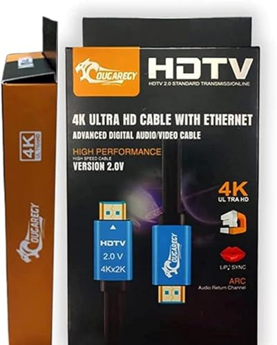 High Speed HDMI Cable with Ethernet HEC ARC 3D 4K@60Hz UHD 18 Gbps Bandwidth HDMI Male to Male 3m - Black