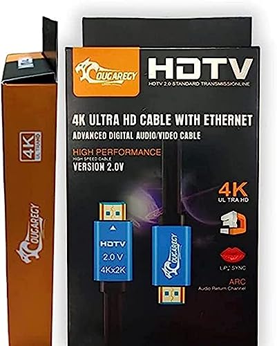 High Speed HDMI Cable with Ethernet HEC ARC 3D 4K@60Hz UHD 18 Gbps Bandwidth HDMI Male to Male 5m - Black