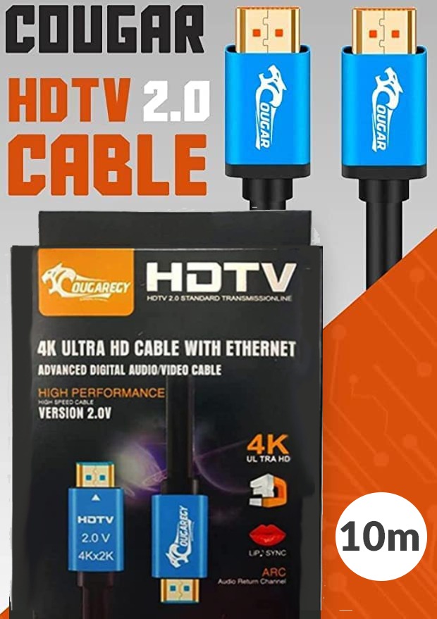 COUGAR-EGY HDMI 2.1 Braided Cable, 4K@120Hz, 48Gbps, Dynamic HDR and Dolby Vision Compatible